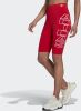 Adidas Mid waist Letter Short Tights Dames Korte Broeken Red 92% Katoen, 8% Elastaan online kopen