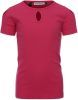 Looxs Revolution Fluo pink rib t shirt keyholes voor meisjes in de kleur online kopen