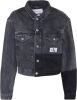 Calvin Klein Zwarte Spijkerjas Cropped Oversized Denim Jacket online kopen