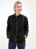 MONA Doorgestikte jas met folieprint Zwart/Wit online kopen