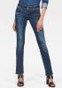 G-Star G Star RAW Straight jeans Midge Saddle Straight 5 pocketsmodel met markante stiknaden online kopen