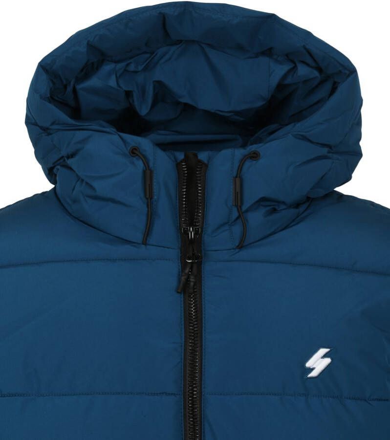 Superdry Winterjas sports puffer hooded sailor blue(m5011212a bro ) online kopen