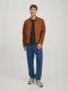 JACK & JONES ESSENTIALS imitatieleren tussenjas Rocky camel online kopen