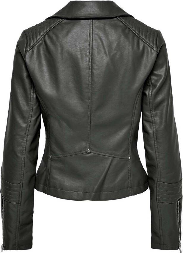 Only Onlgemma faux leather biker otw noos black Leren jassen Zwart online kopen